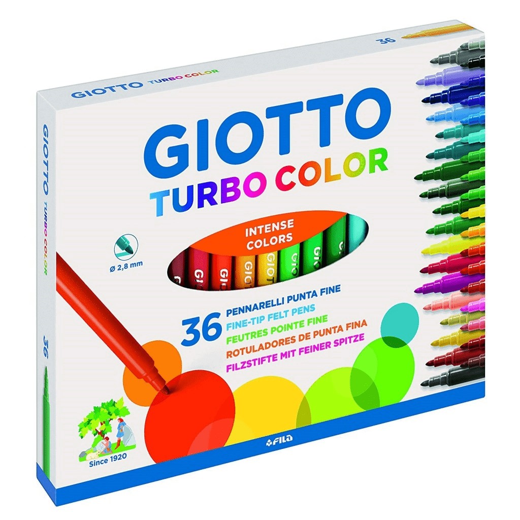Pennarelli Giotto Turbo Color in astuccio da 36 colori