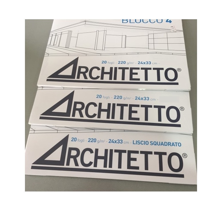 Album Disegno Architetto  24x33 cm Liscio Squadrato gr.220 20 fg