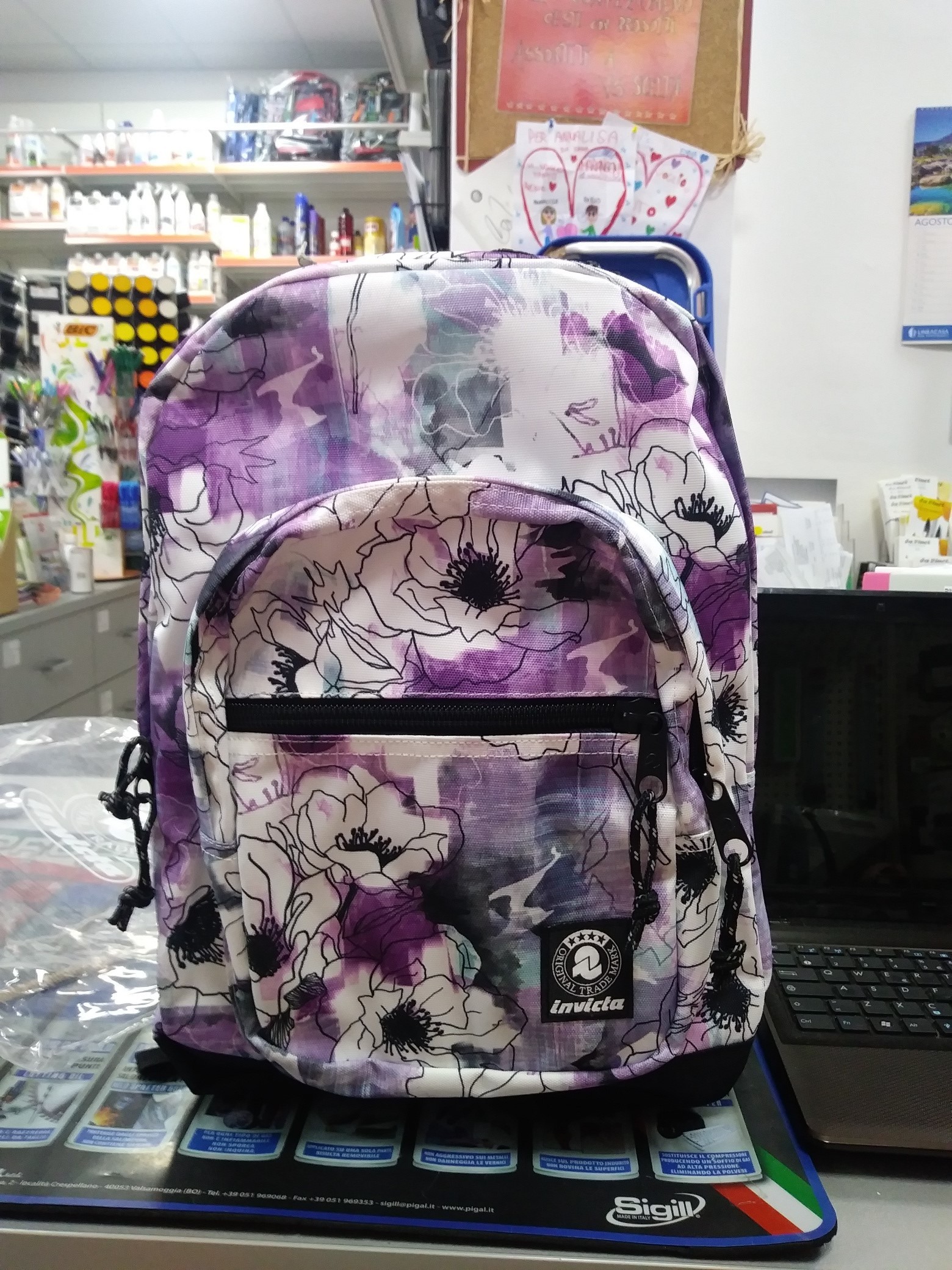 Zaini: Zaino Invicta Jelek Fantasy Backpack 206001914 Bianco Fiori