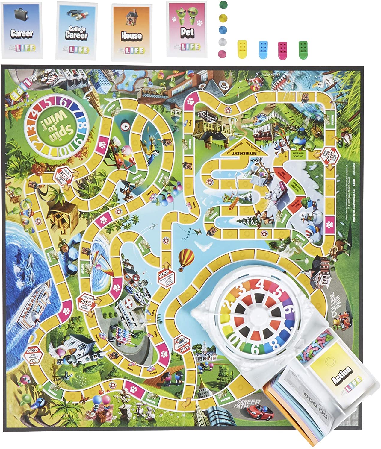 Hasbro Gaming – Gioco Destini Junior Il Gioco Della Vita, Per Bambini 5+ Anni