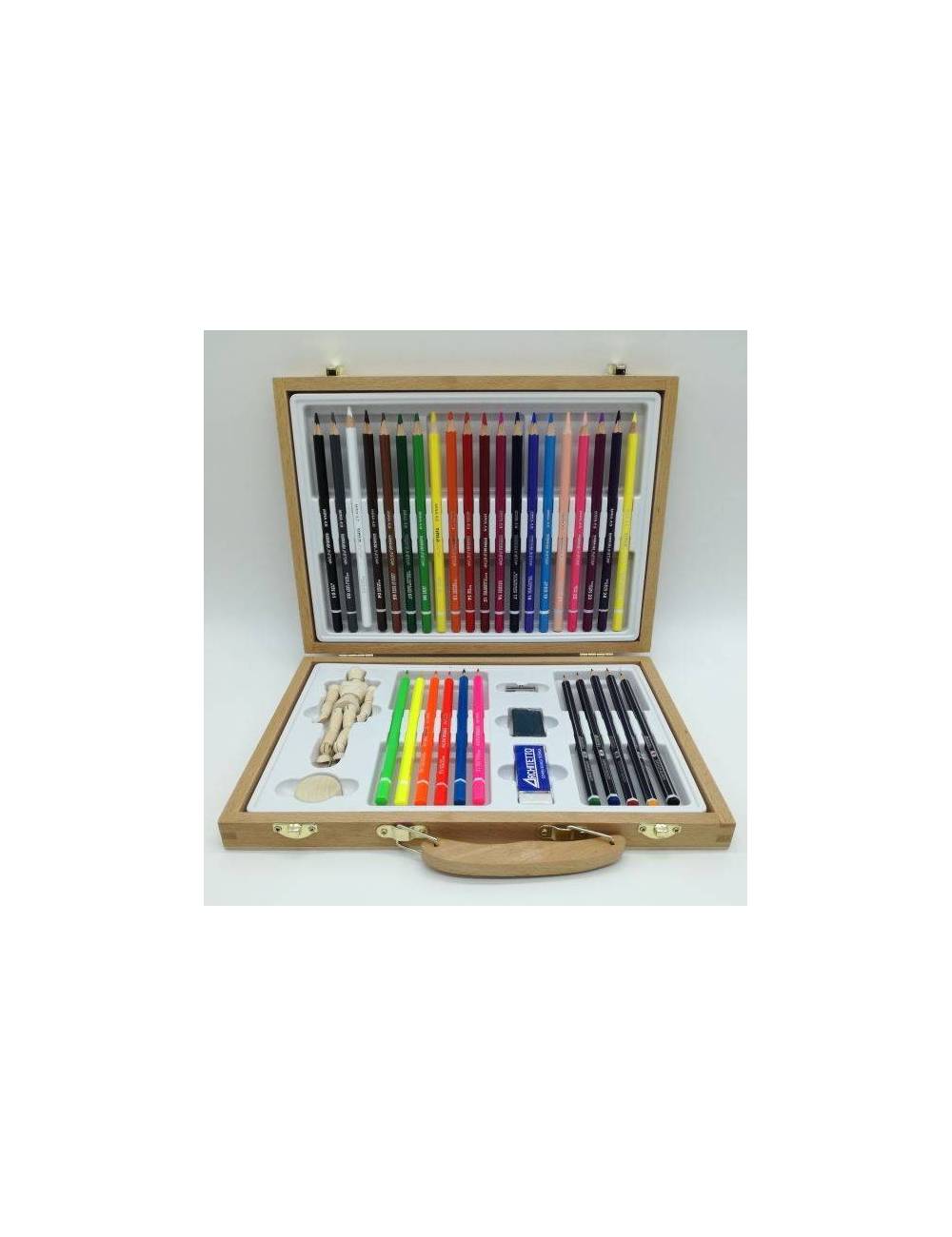 Matite e Matite Colorate: Valigetta Legno Art Set Pool Over Tinta