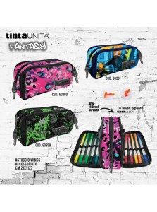 Bustina-Wings-Borsellino-3zip-Tinta-Unita-Fantasy-2023-con-18-Brush-Pen