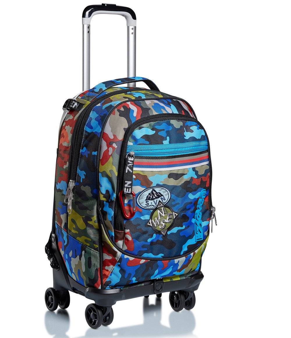 Trolley Scuola: Trolley scuola Seven Jack 4WD Adventure Camo Sganciabile